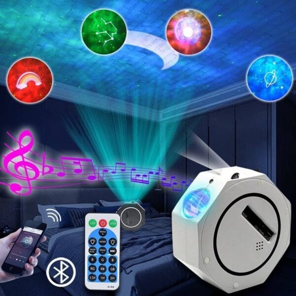 Octagon star projector جهاز سماء النجوم المضيئ