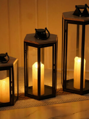 فانوس رمضاني بتصميم سداسي