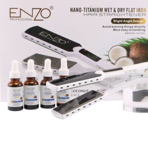 مكواة فرد الشعر + 4 سيروم جوز الهند Enzo En-5050