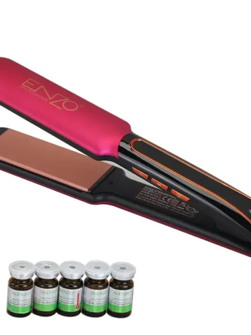 مكواة فرد الشعر + 5 عبوات سيروم Enzo En-2412