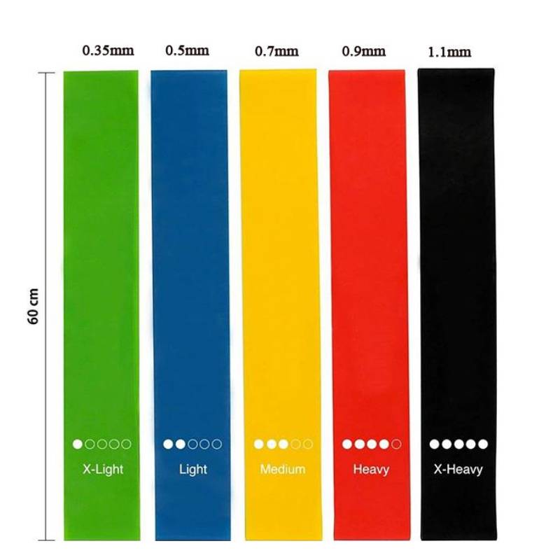 5 أحزمة مطاطية تمارين مقاومة