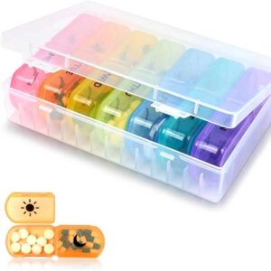 صندوق منظم حبوب أسبوعي