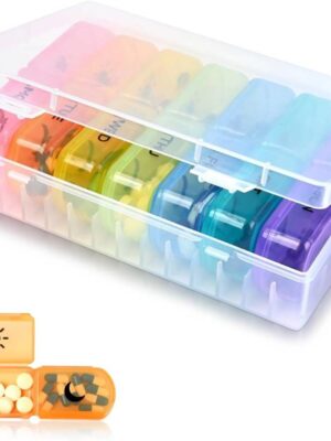 صندوق منظم حبوب أسبوعي