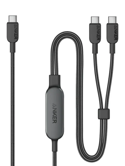 سلك شحن Anker 2‑in‑1 بقوة 140 واط