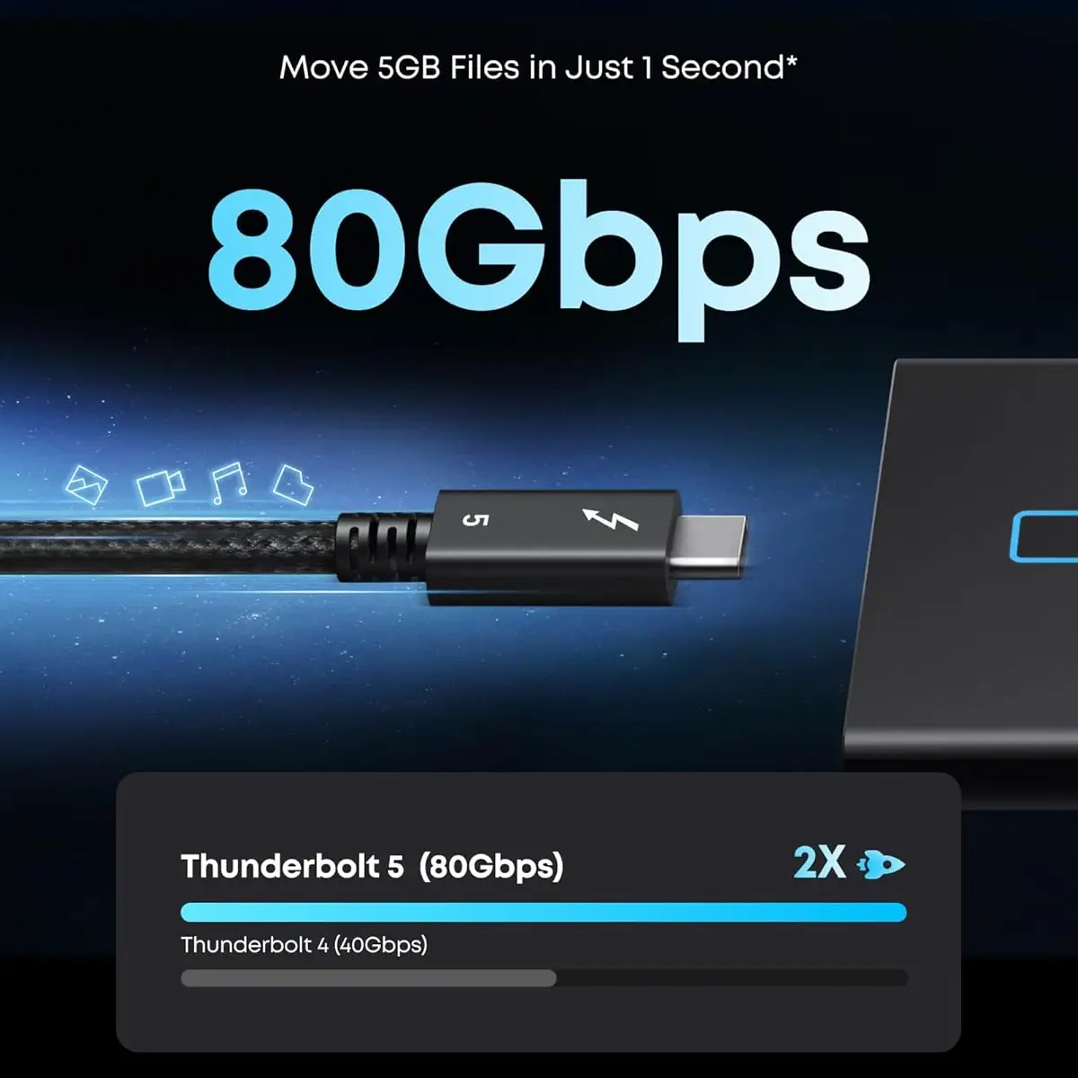 كابل أنكر برايم Thunderbolt 5 – USB‑C