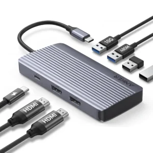 محول USB-C متعدد المنافذ 7 في 1 Dual Display